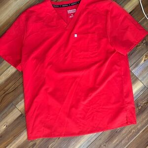 Men’s Red fabletics scrub top
